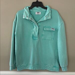Women's Aqua Cowl Neck Sweater